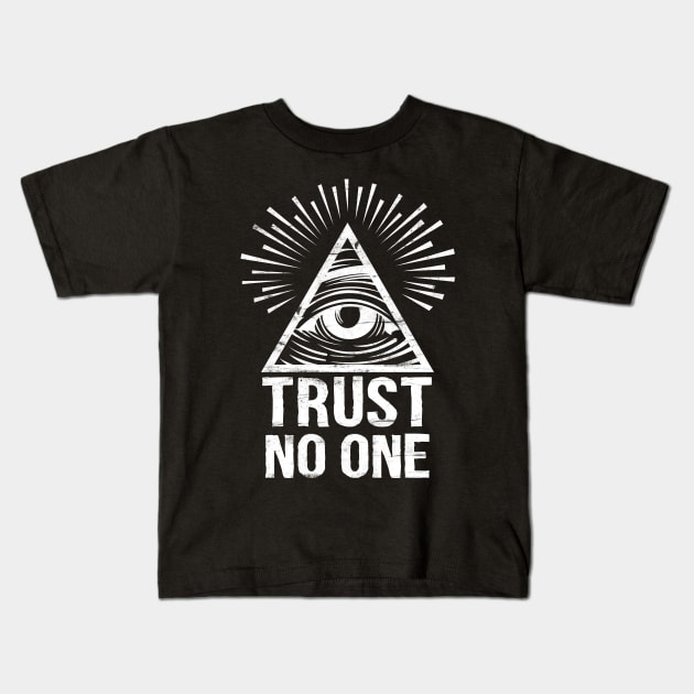 "Trust No One" - Eye Of Providence Kids T-Shirt by TextTees